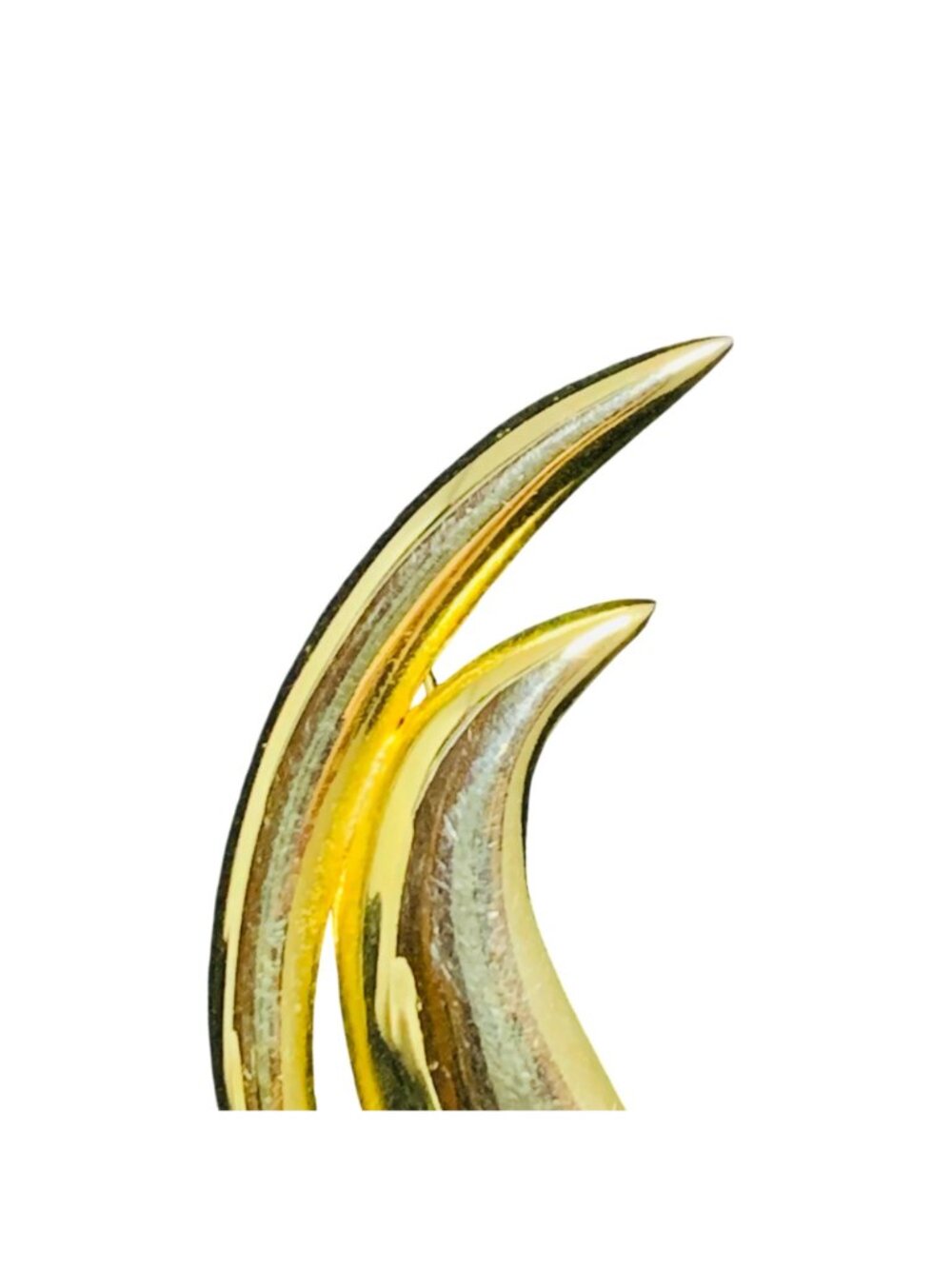 Jonette Jewelry Gold Tone Leaf Brooch Signed JJ 1988 (2168) - Picture 3 of 5